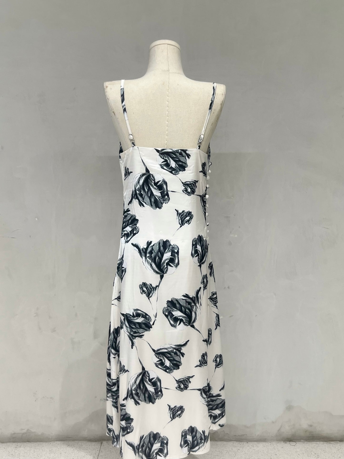 IGGY Floral Cowl Silk Dress