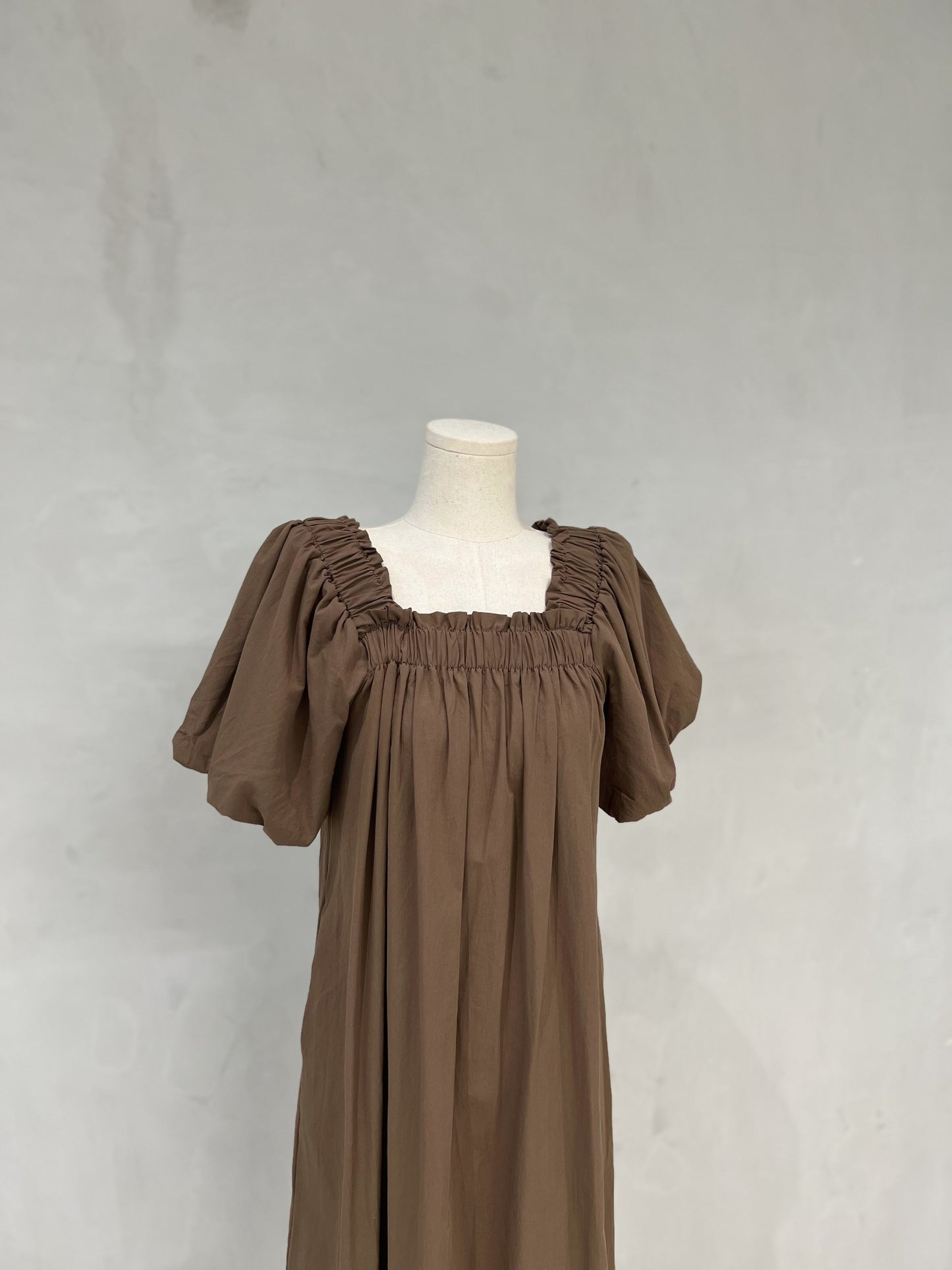 PEGGY Puff Sleeve Midi Dress