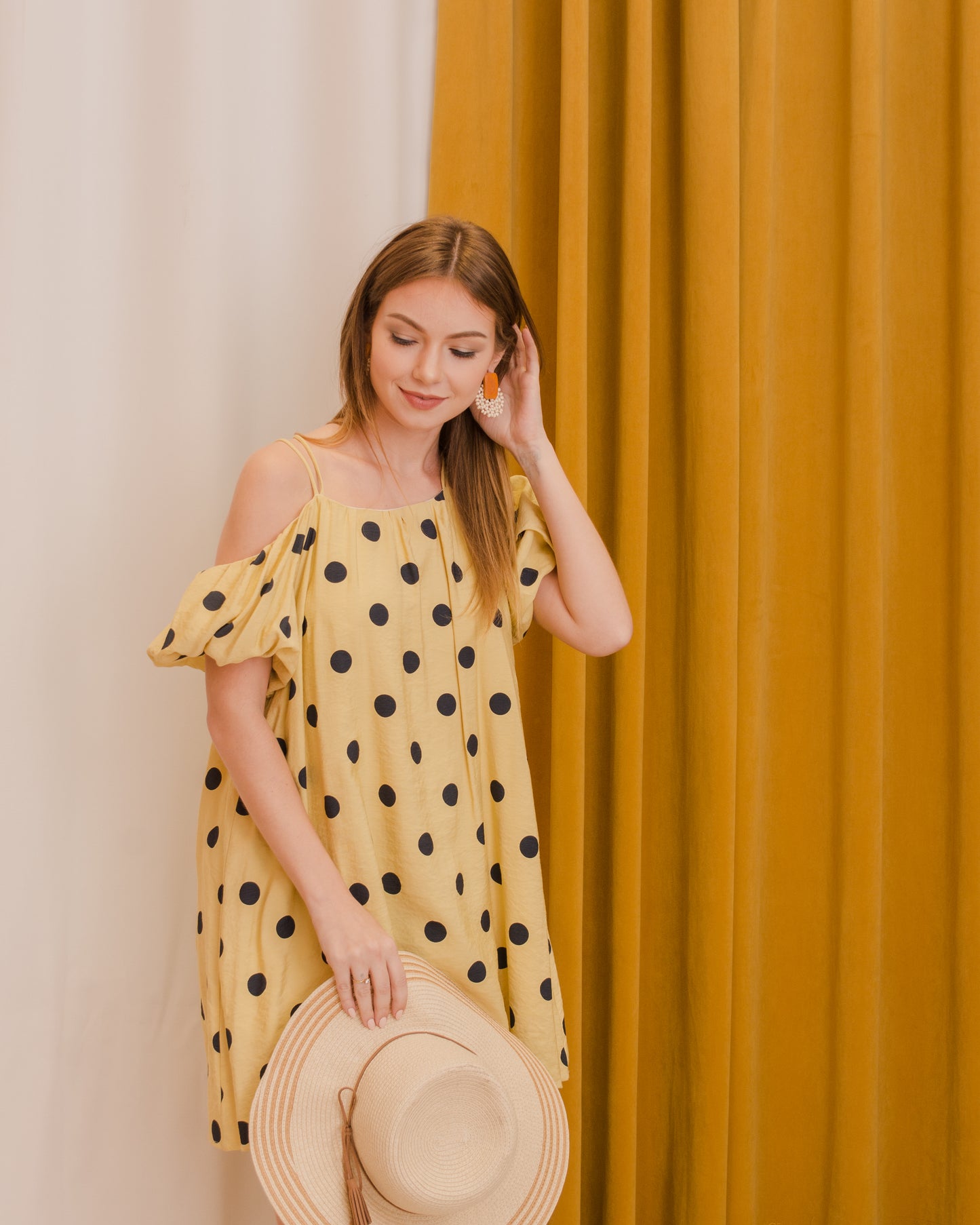 BONDI Dotted Babydoll Dress