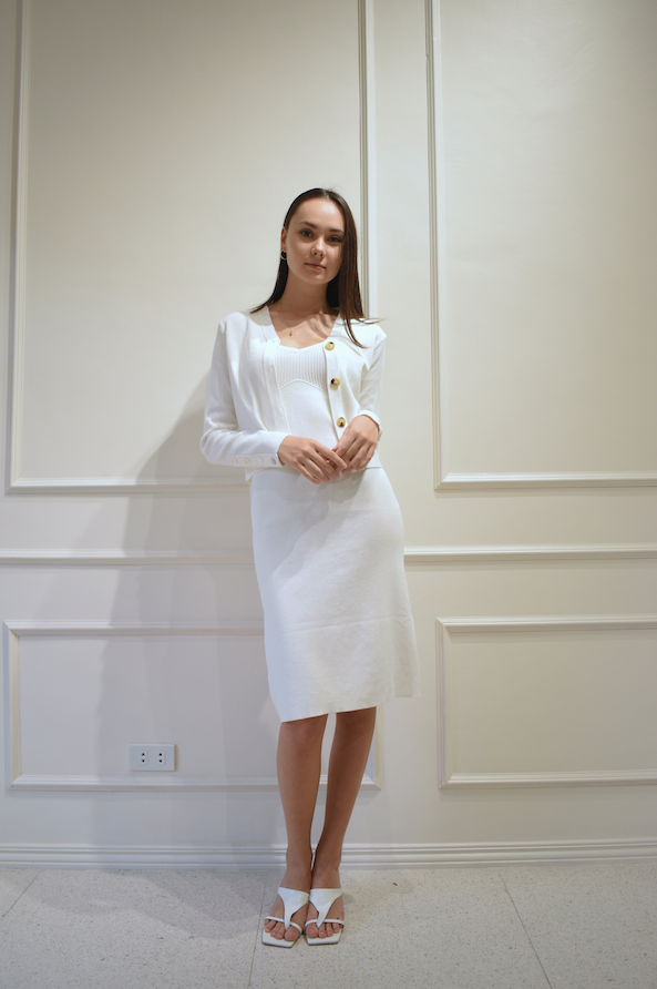 BRIE: Dress & Cardigan Set