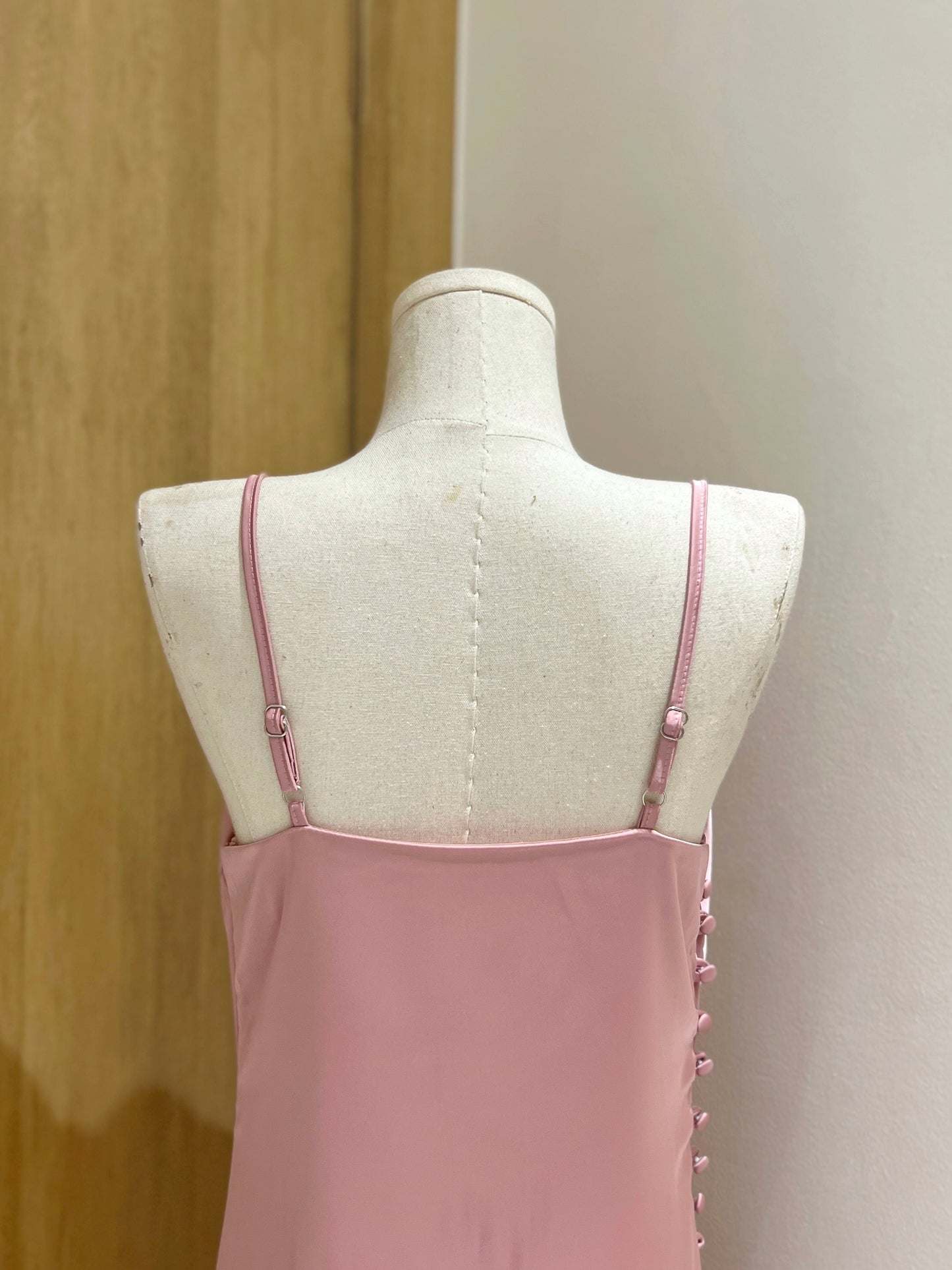 MARGARITA Cowl Silk Dress (Rose Gold)