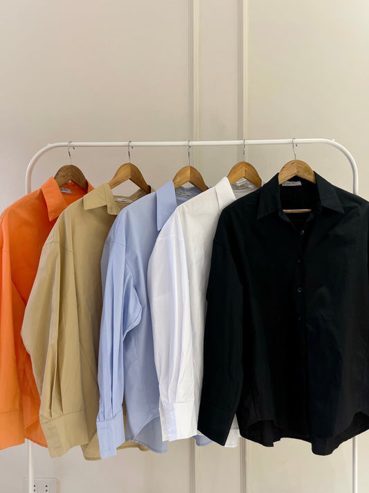 KARINA Oversized Buttondown Polo Top