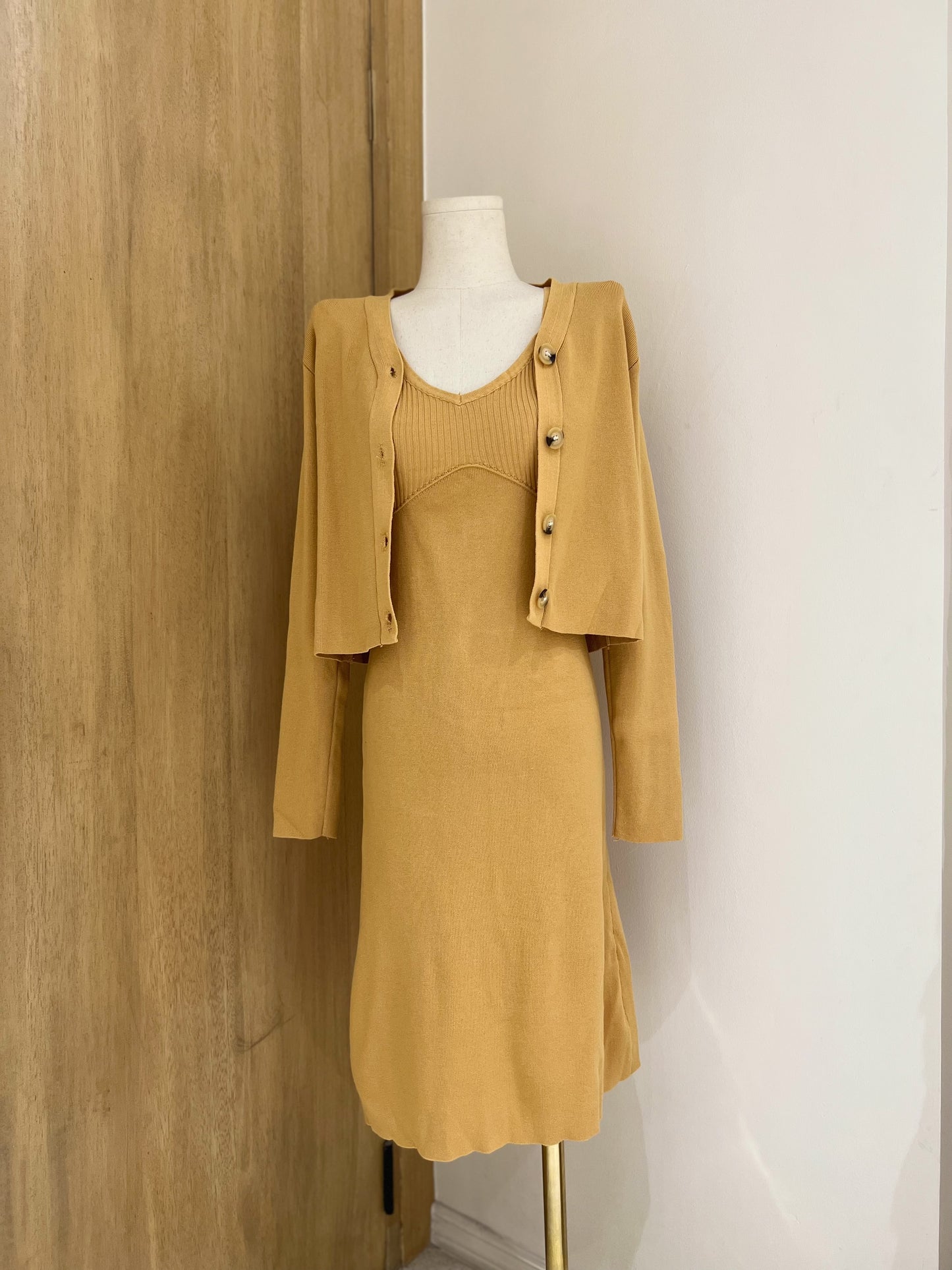 BRIE: Dress & Cardigan Set