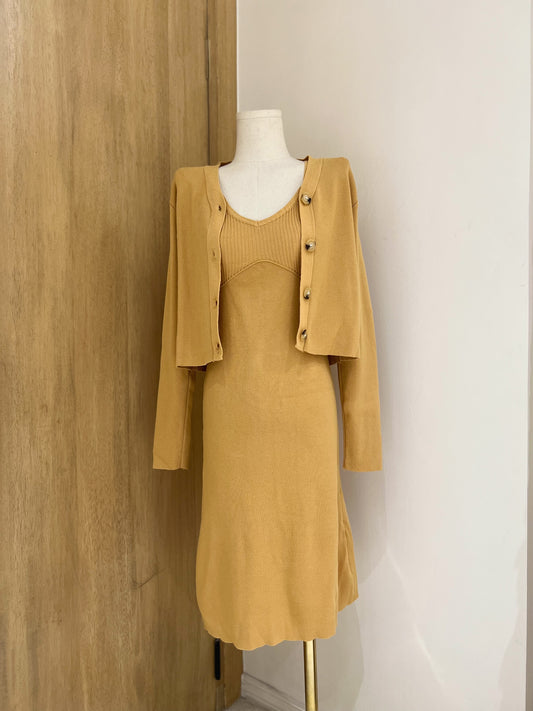 BRIE: Dress & Cardigan Set
