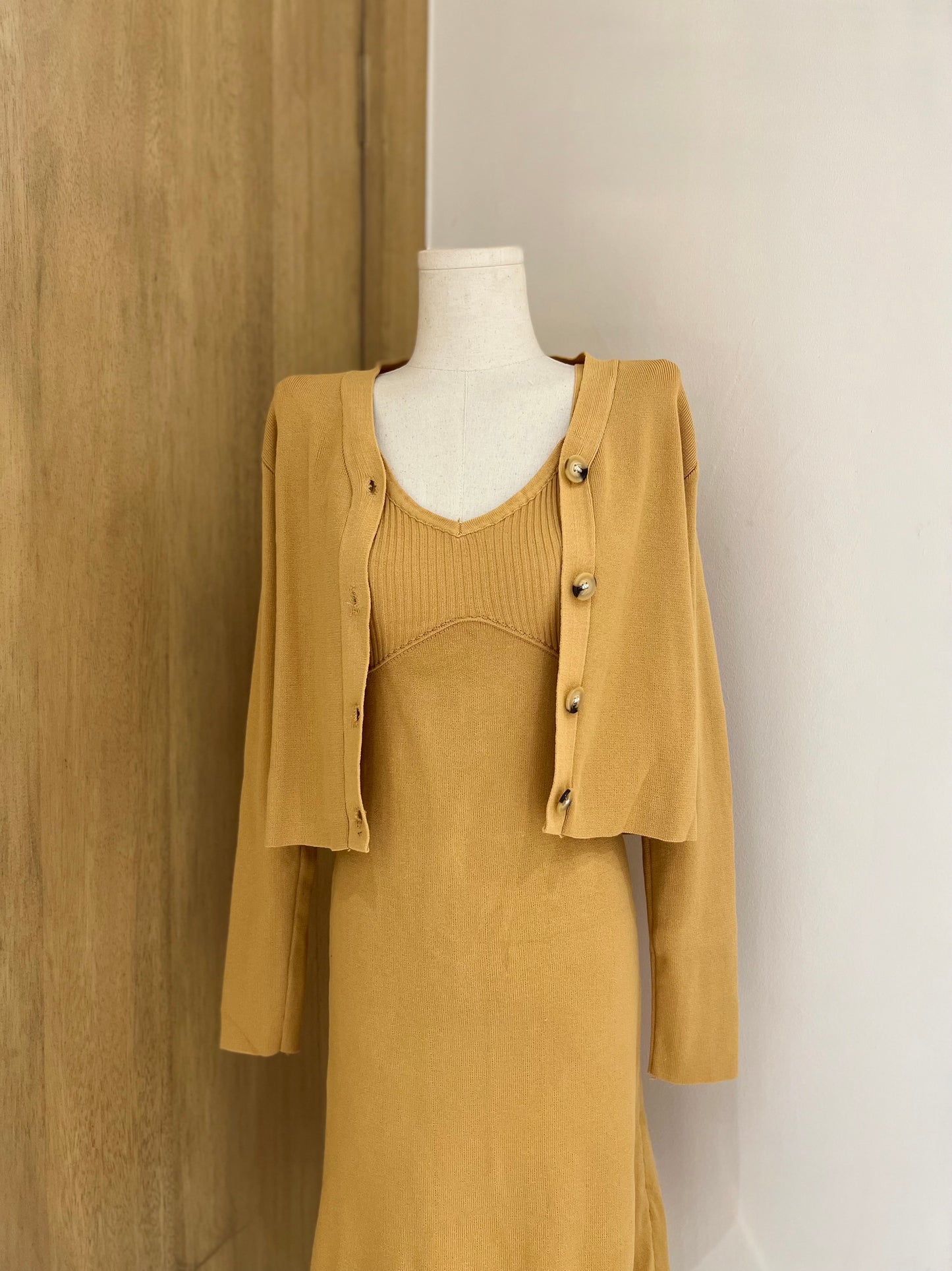 BRIE: Dress & Cardigan Set