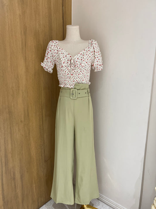 SHEIN Belted Pants - Wide Leg
