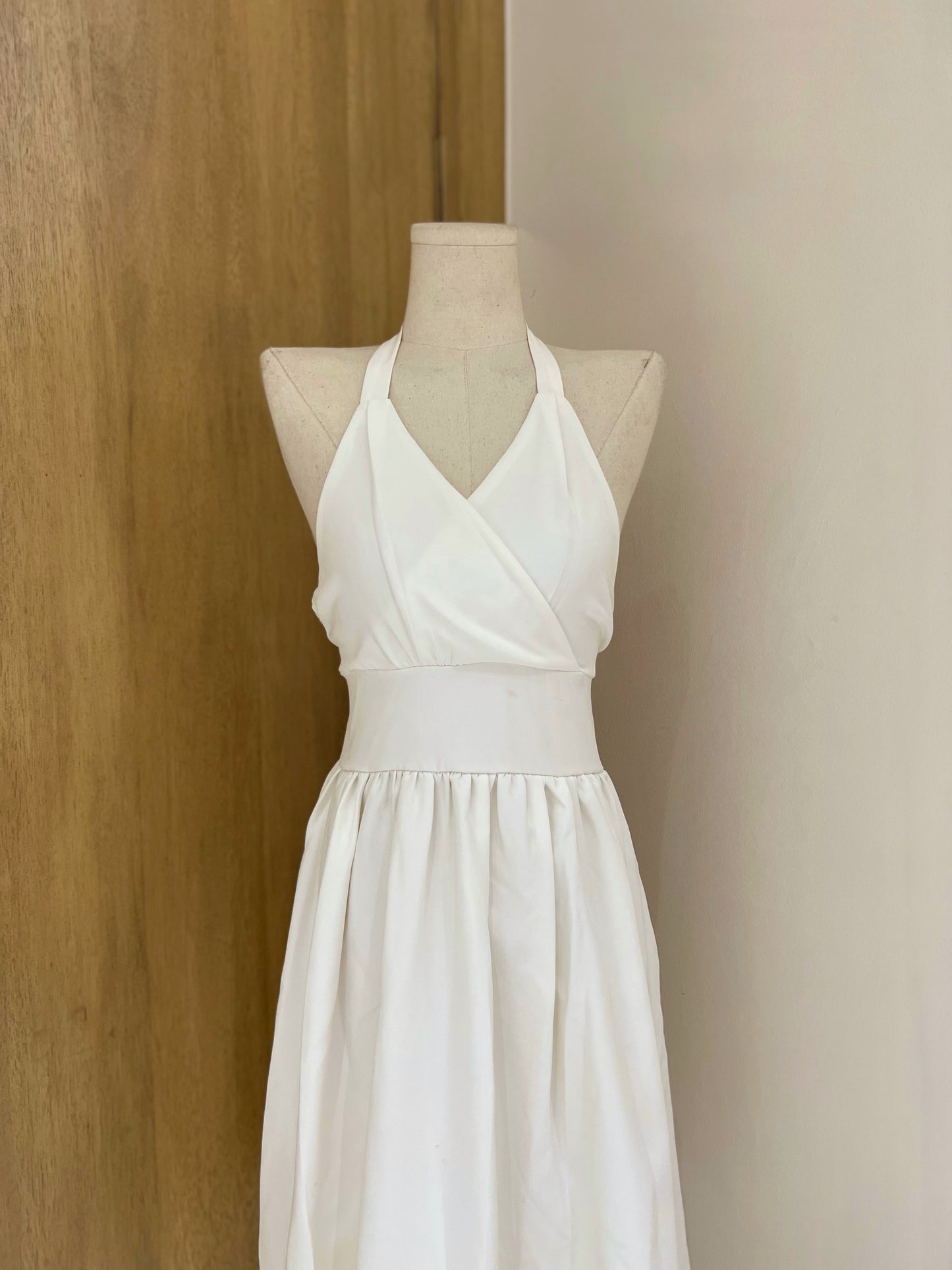 AMARA Halter Dress (WHITE)