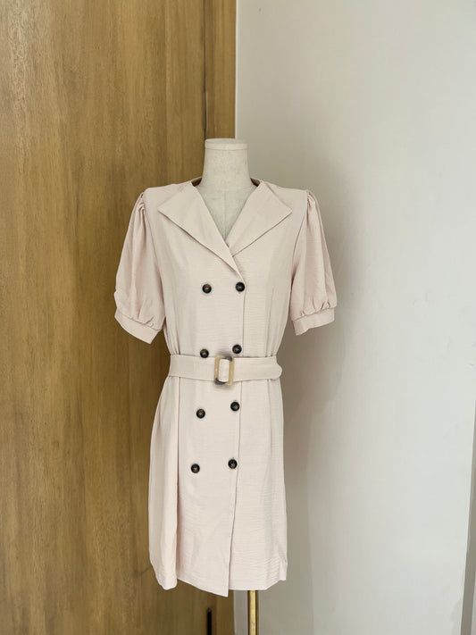 ELIN Belted Buttoned Dress
