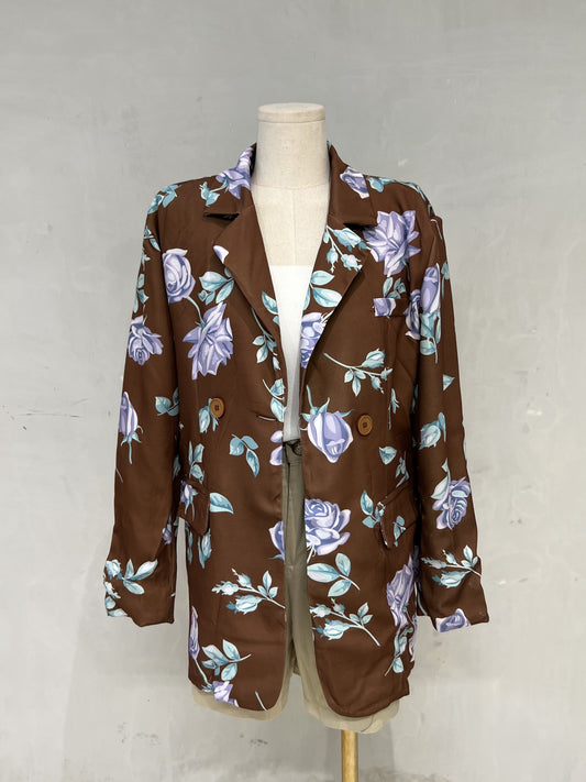 CELIA Oversized Vintage Floral Blazer