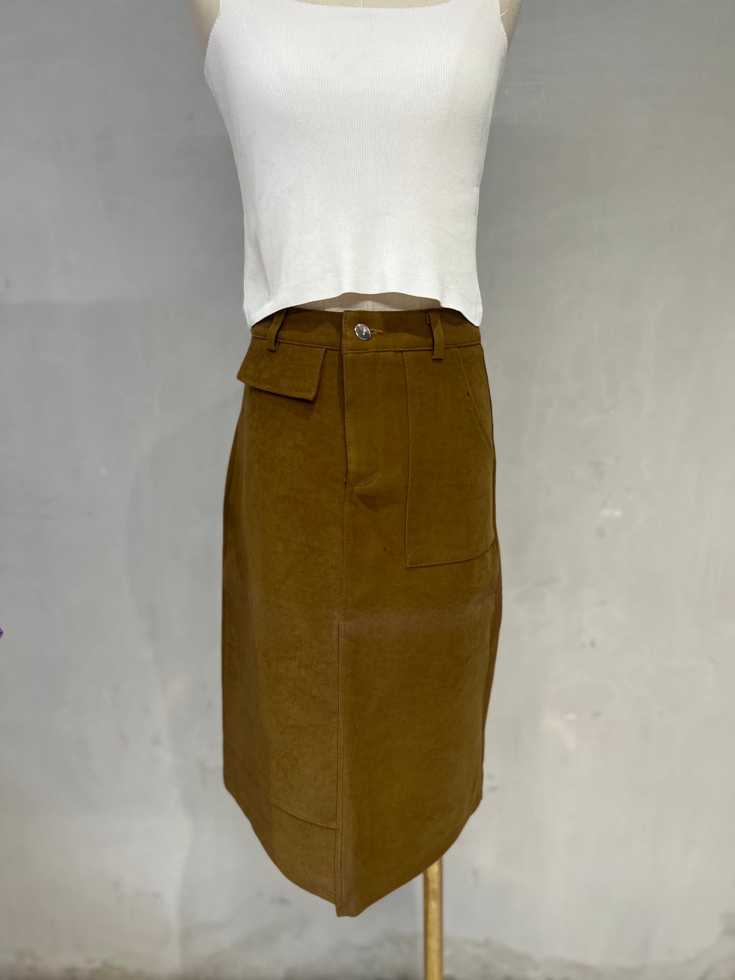 GRACE Suede Midi Skirt (Color Options)