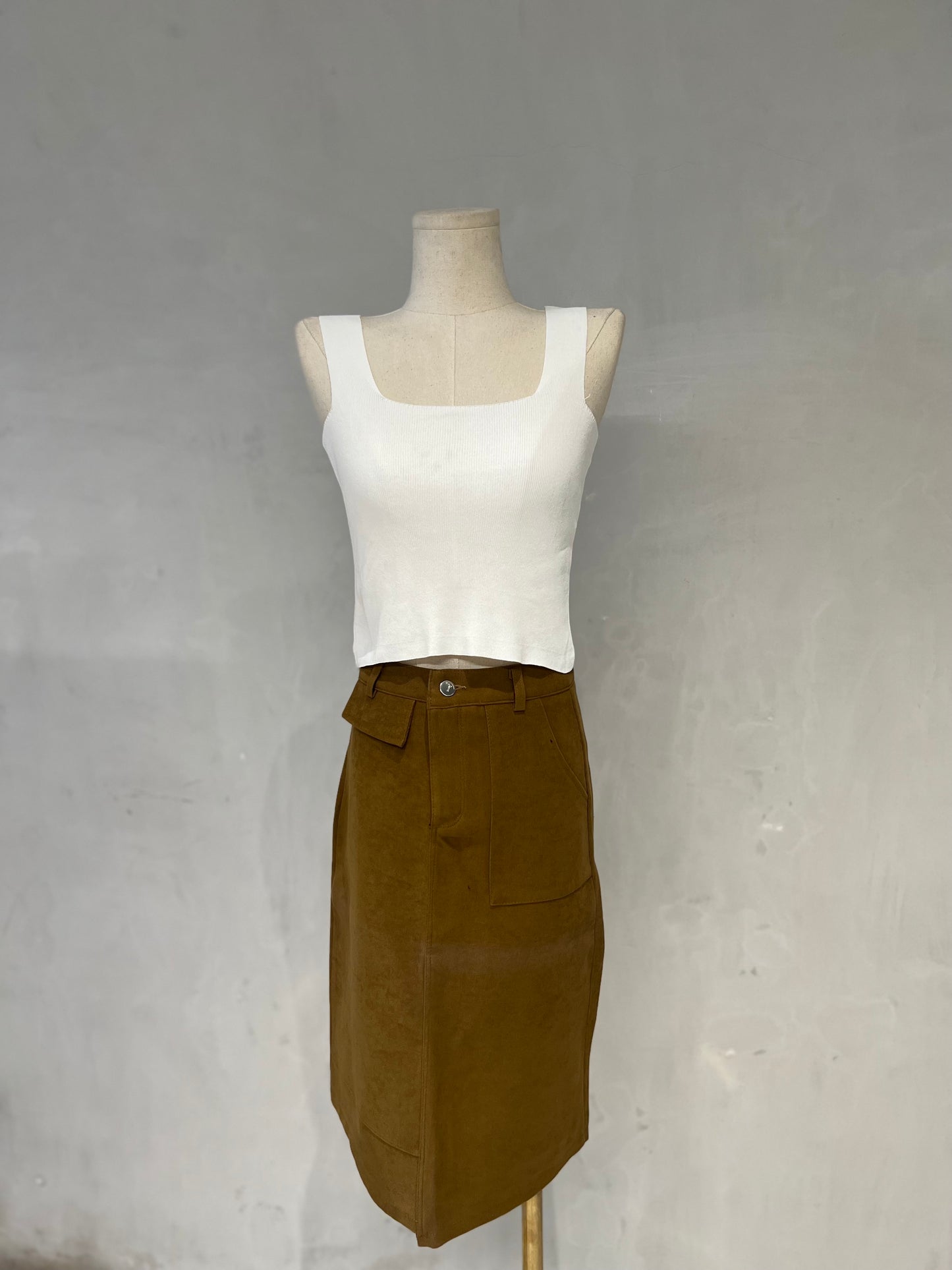 GRACE Suede Midi Skirt (Color Options)