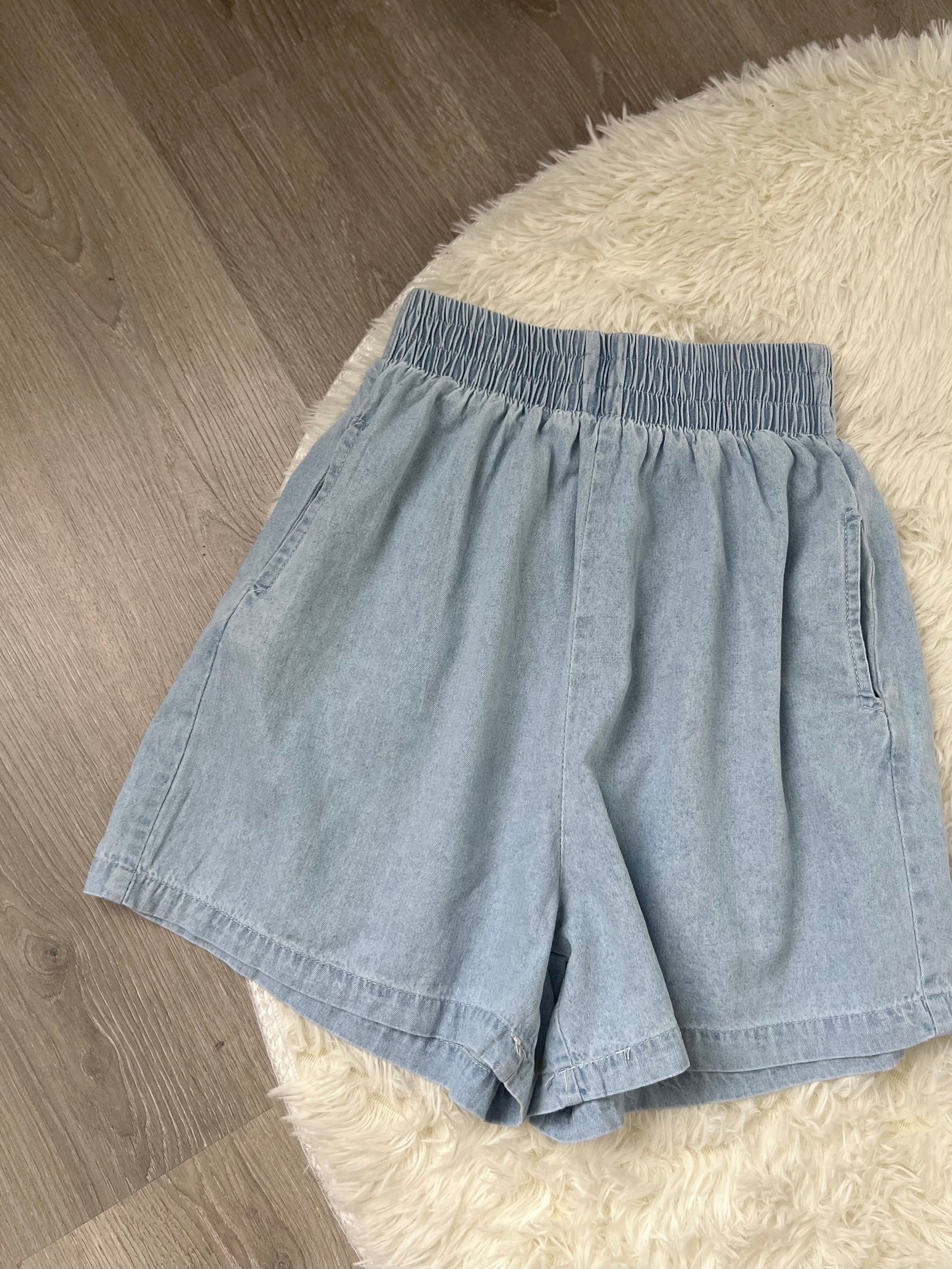 JACOB Garterized Denim Shorts