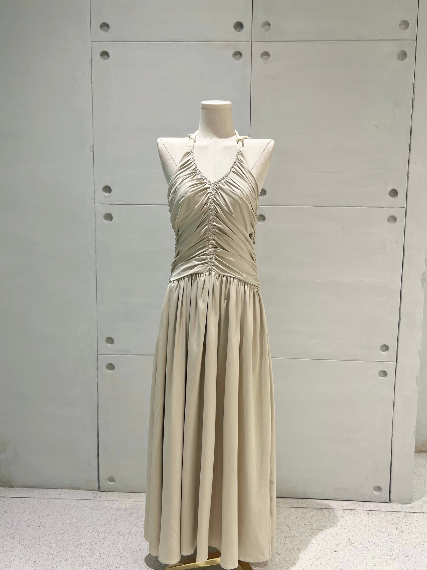 CLAY Ruched Midi Dress