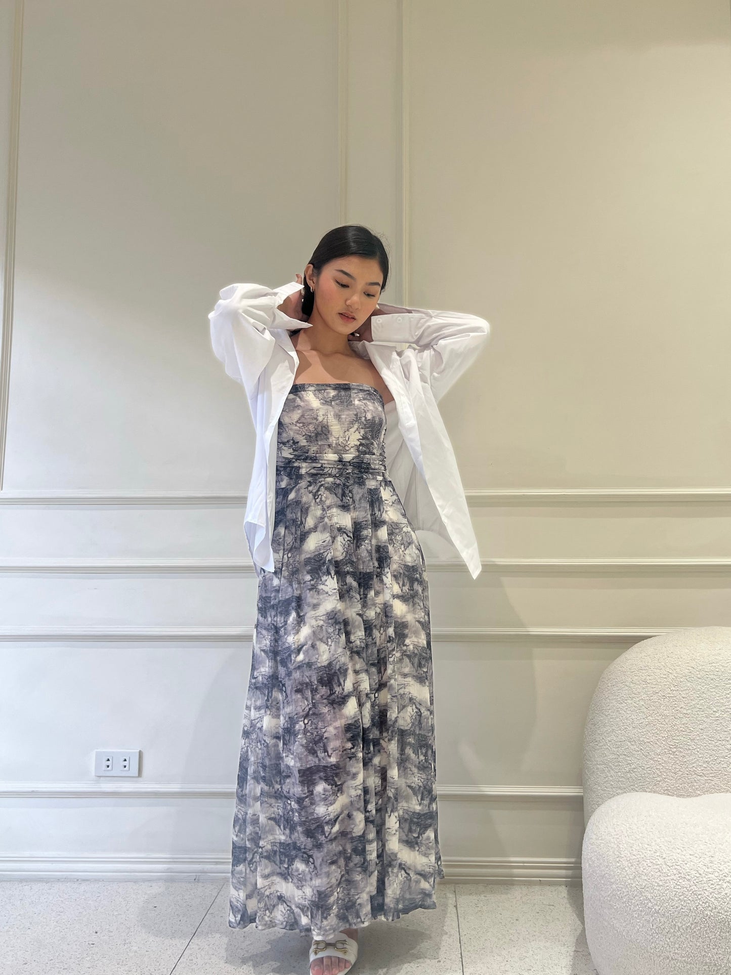 KARINA Oversized Buttondown Polo Top