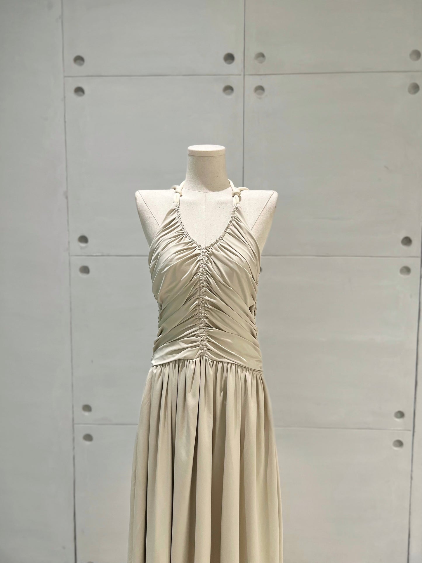CLAY Ruched Midi Dress