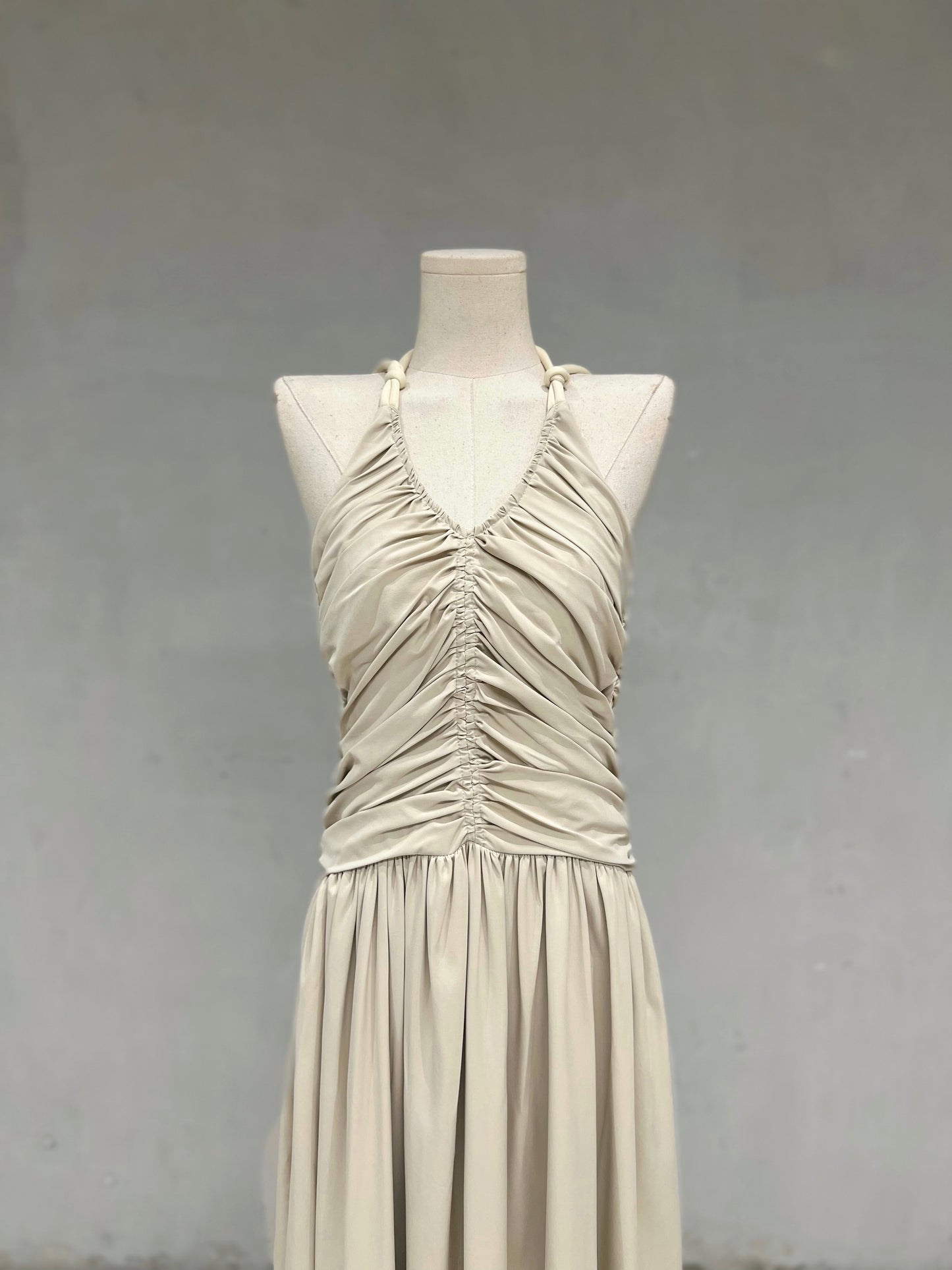 CLAY Ruched Midi Dress