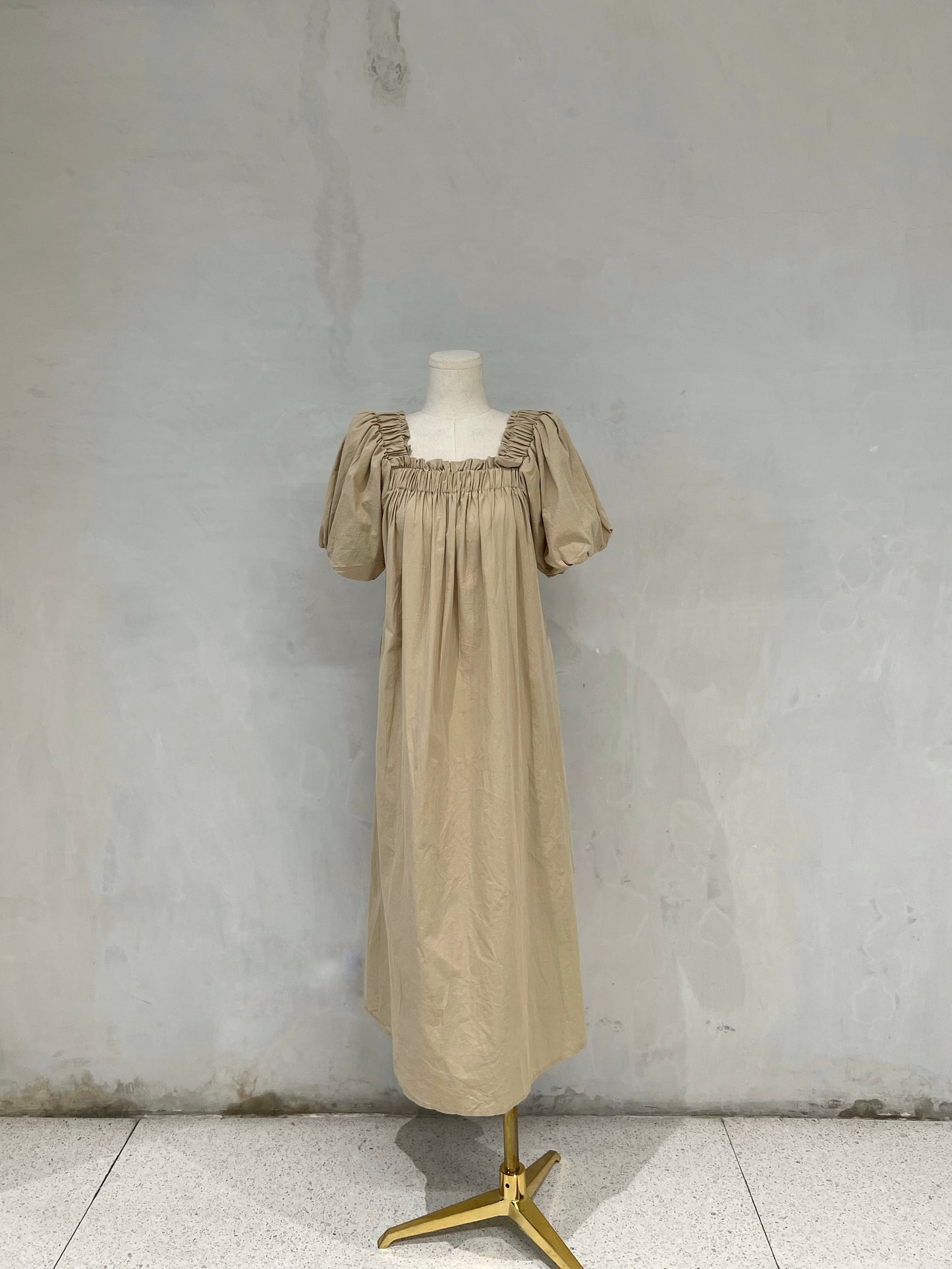PEGGY Puff Sleeve Midi Dress
