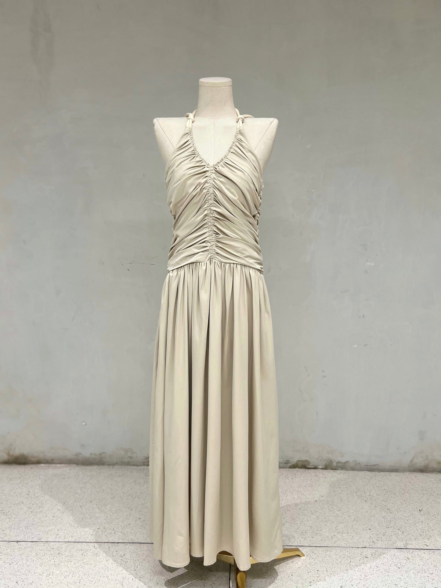 CLAY Ruched Midi Dress