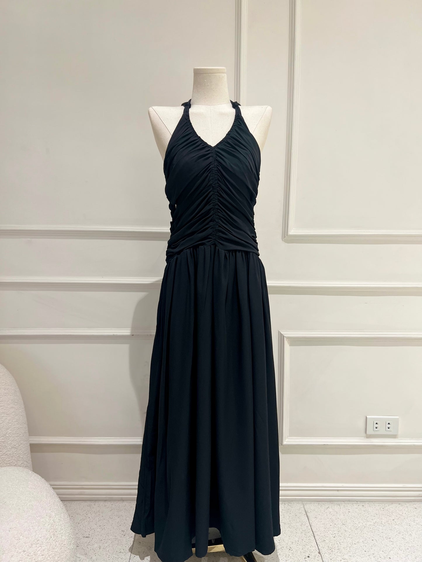CLAY Ruched Midi Dress