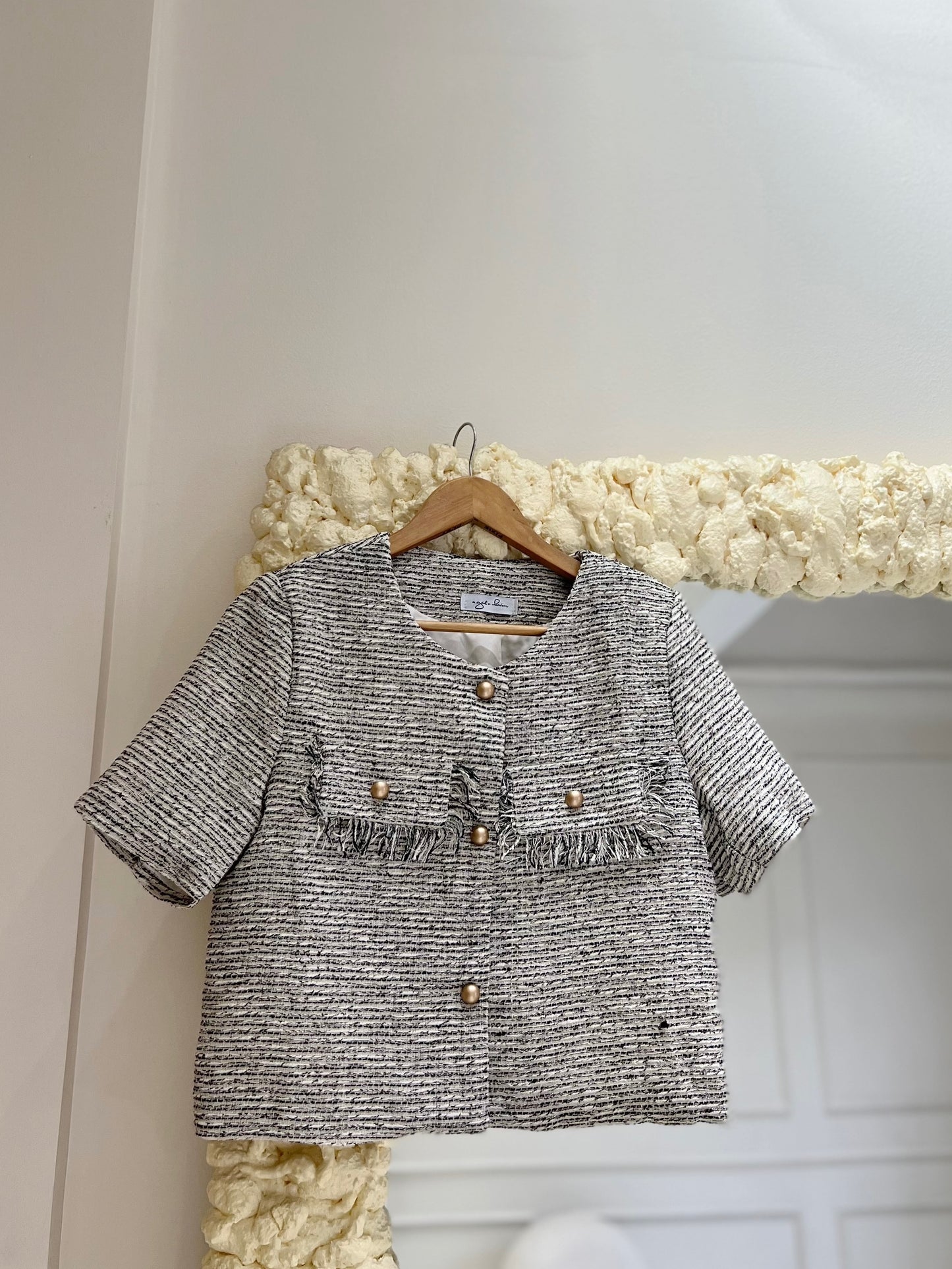 AUSTIN Tweed Short Sleeve Top