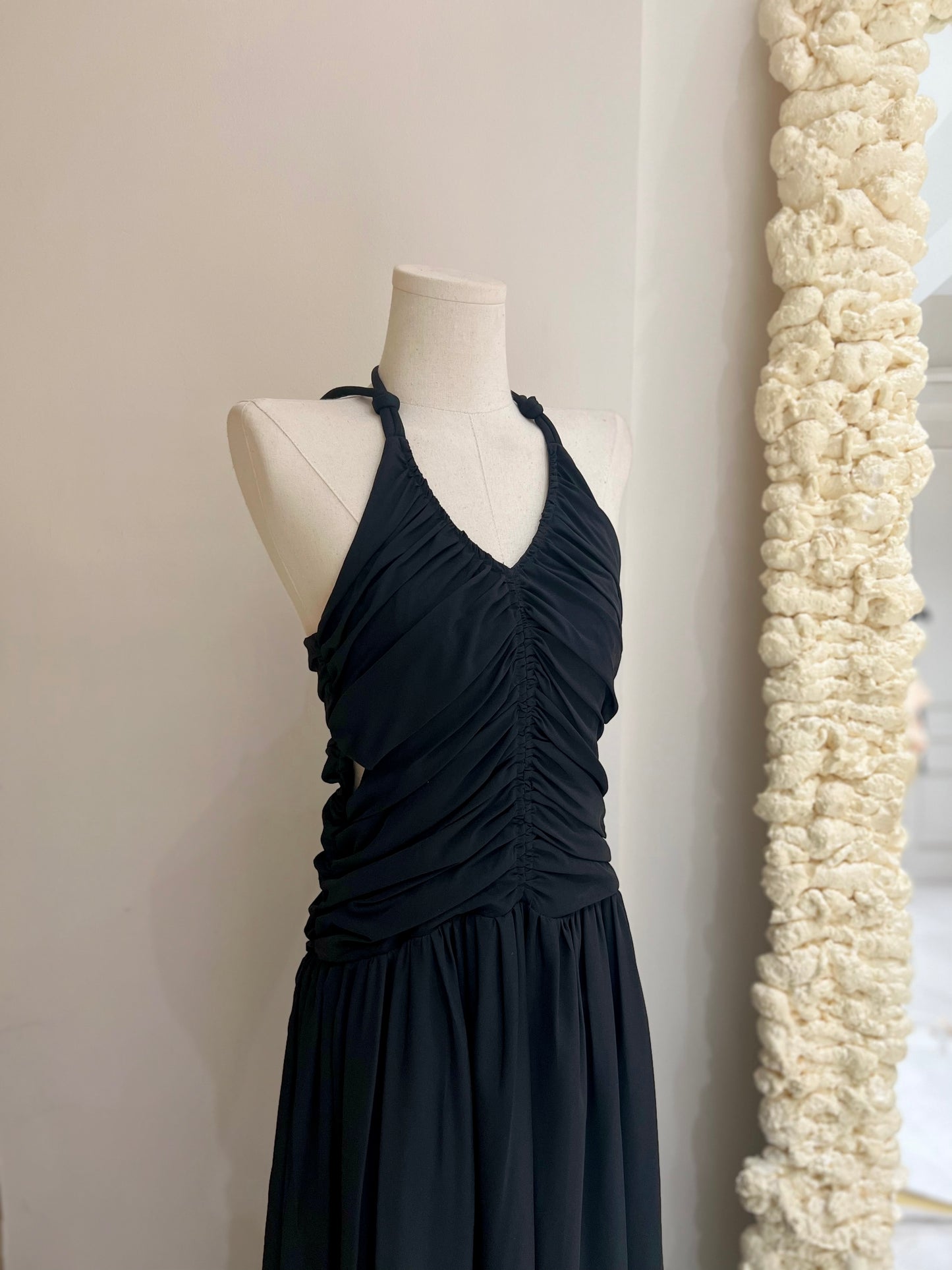CLAY Ruched Midi Dress