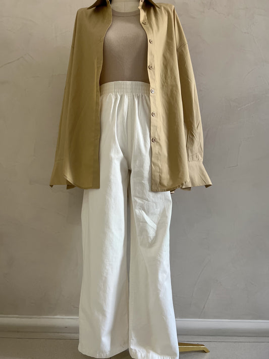 ARCHIE Garterized Pants (WHITE)