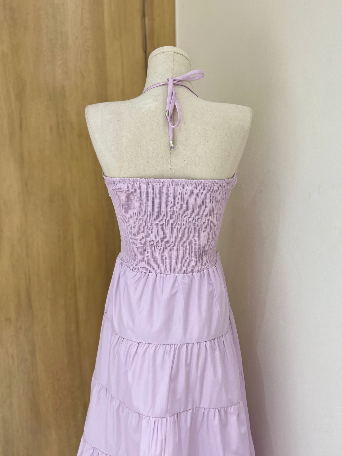 ZAHRA Front Twist Cutout Tiered Dress