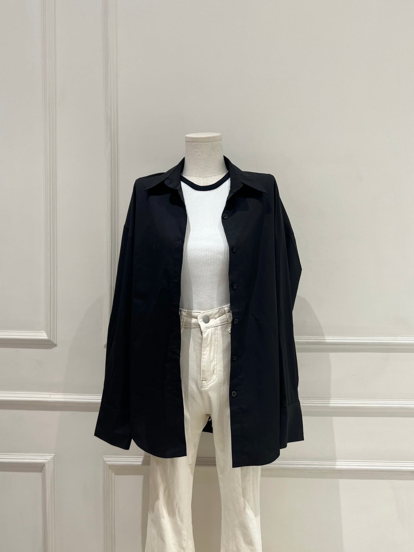 KARINA Oversized Buttondown Polo Top