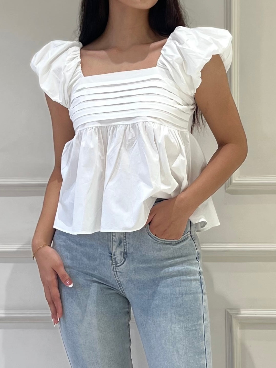 ALINA Puff Sleeve Top
