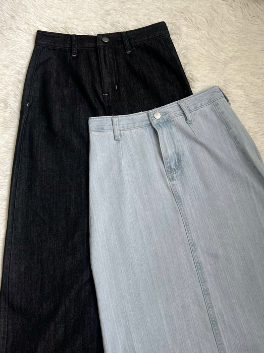 CARSON Denim Midi Skirt