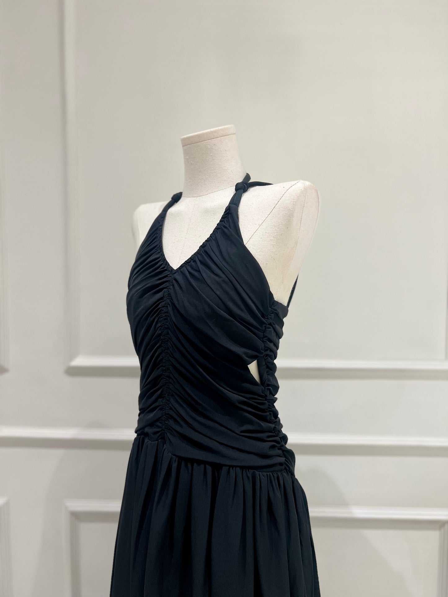 CLAY Ruched Midi Dress