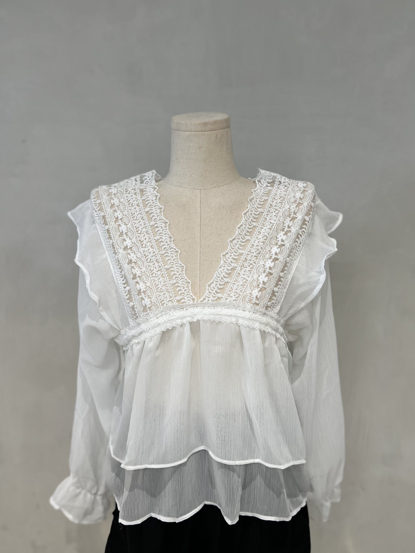 RIA Lace Sheer Blouse