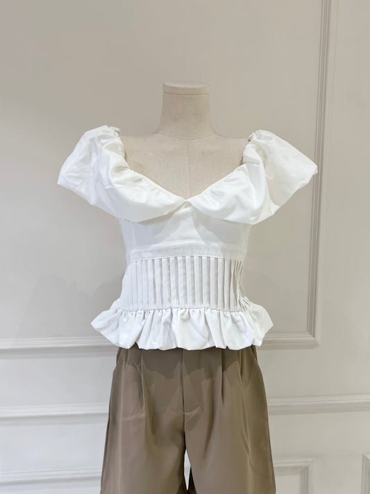 JAE Ruffle Off Shoulder Top
