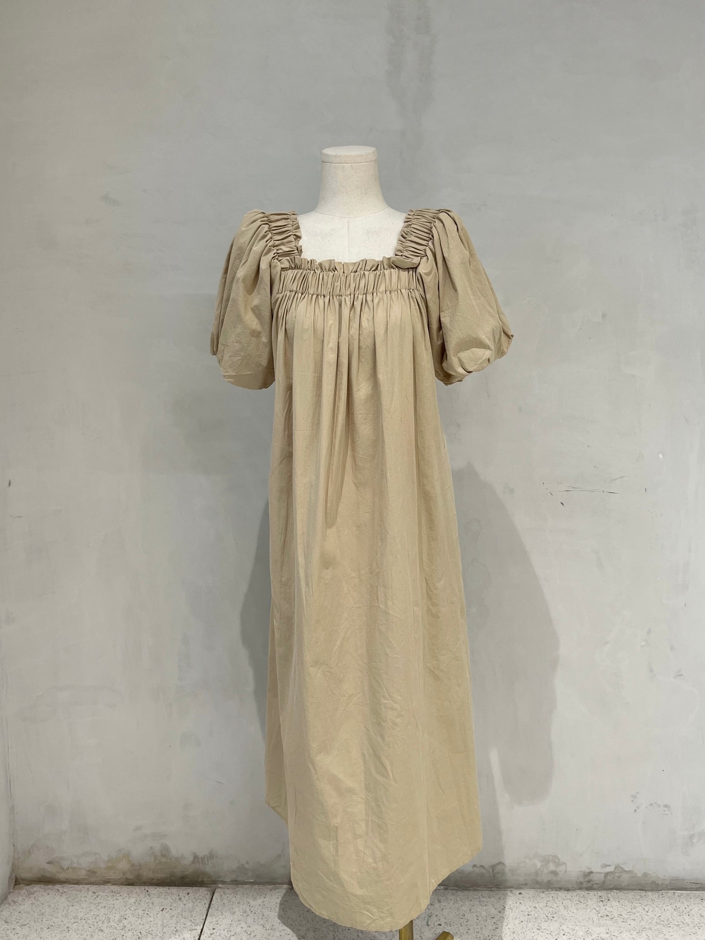 PEGGY Puff Sleeve Midi Dress