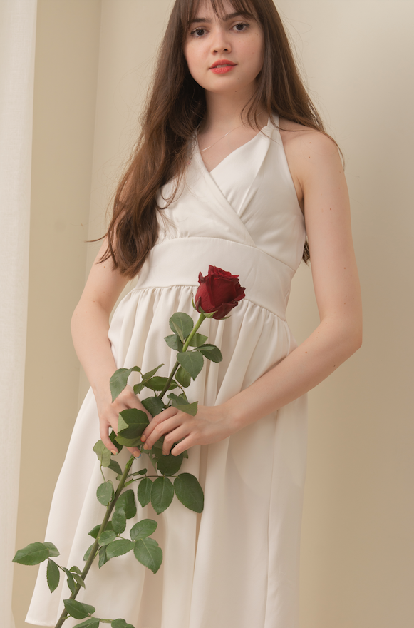 AMARA Halter Dress (WHITE)