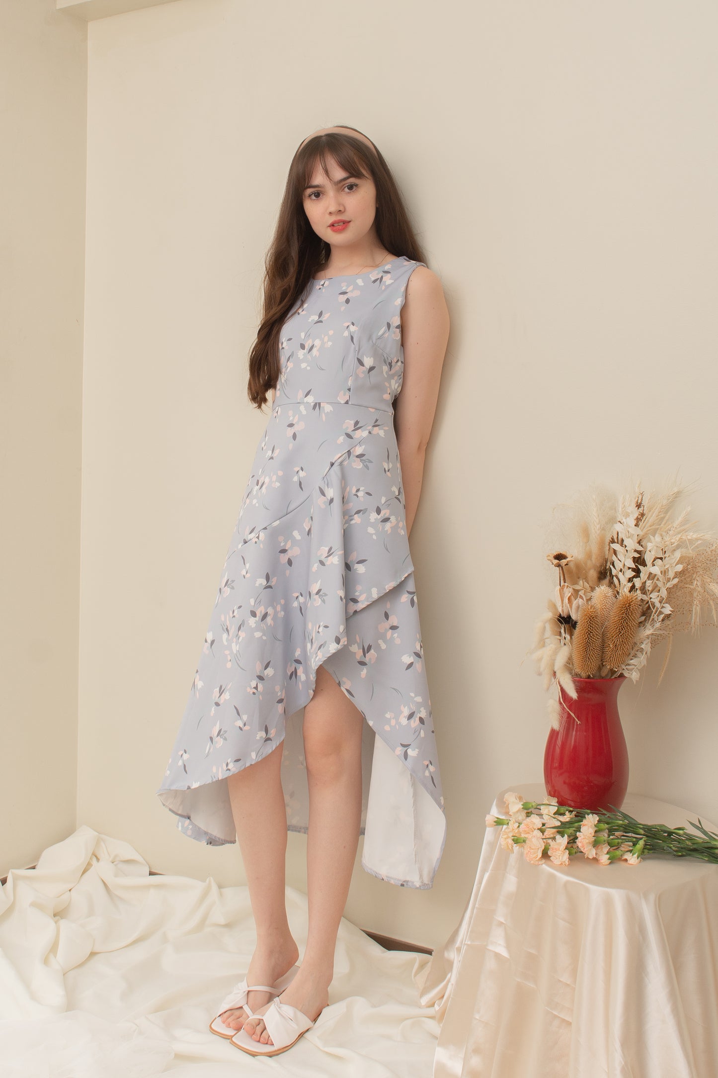 ALAYNA Floral Ruffle Dress