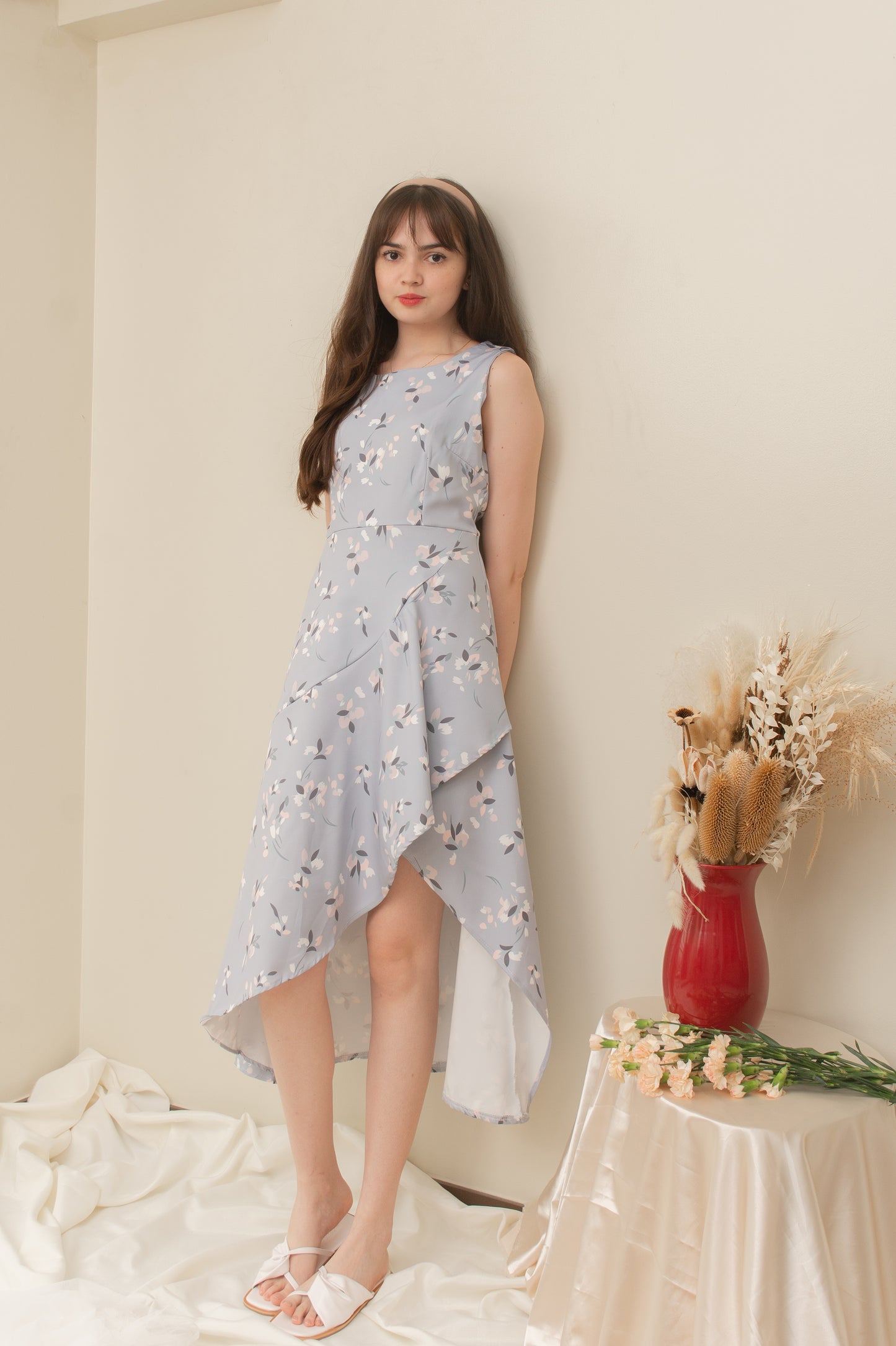 ALAYNA Floral Ruffle Dress