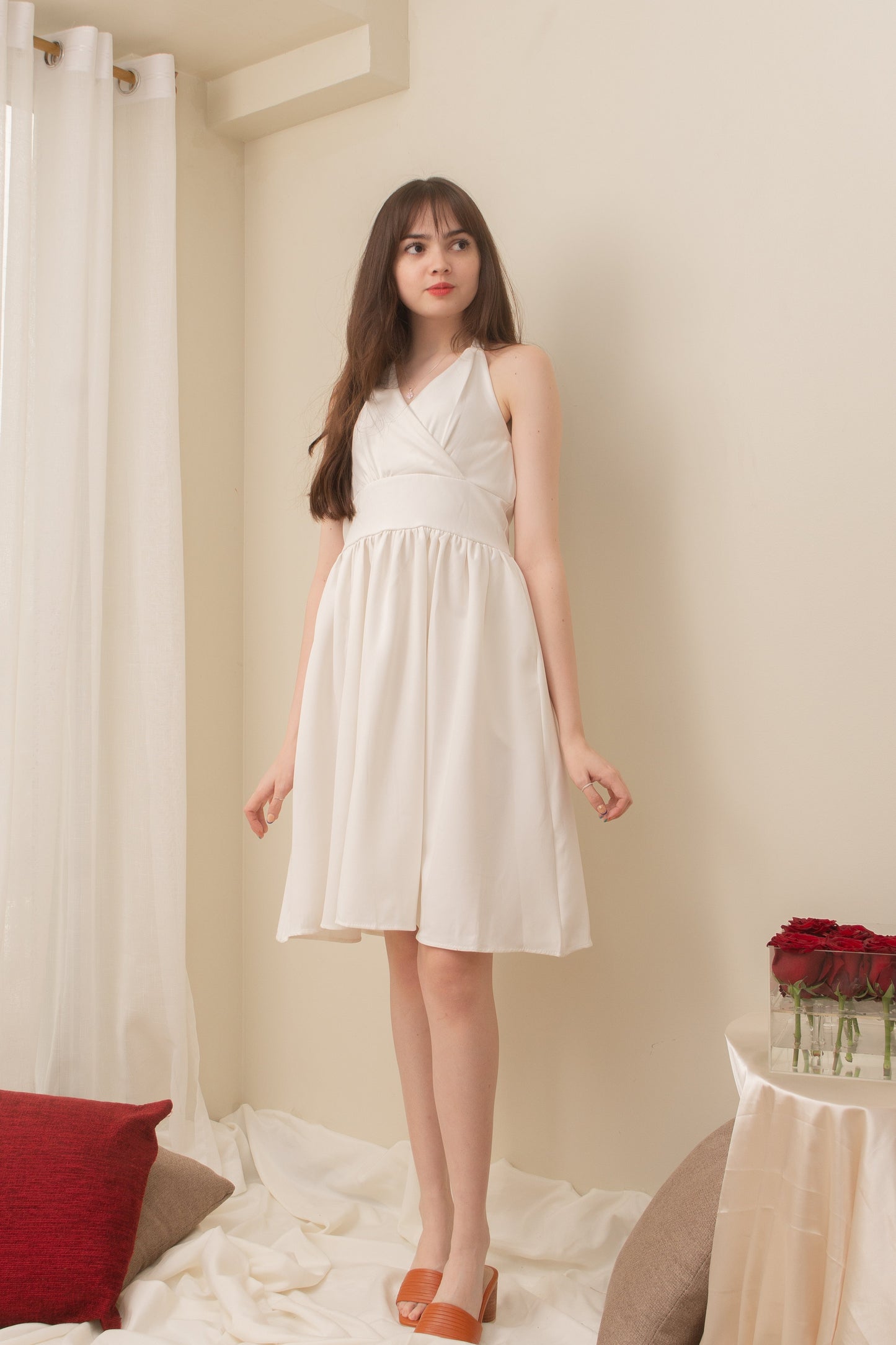 AMARA Halter Dress (WHITE)