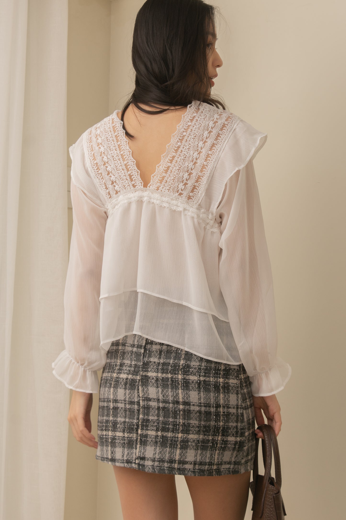 RIA Lace Sheer Blouse