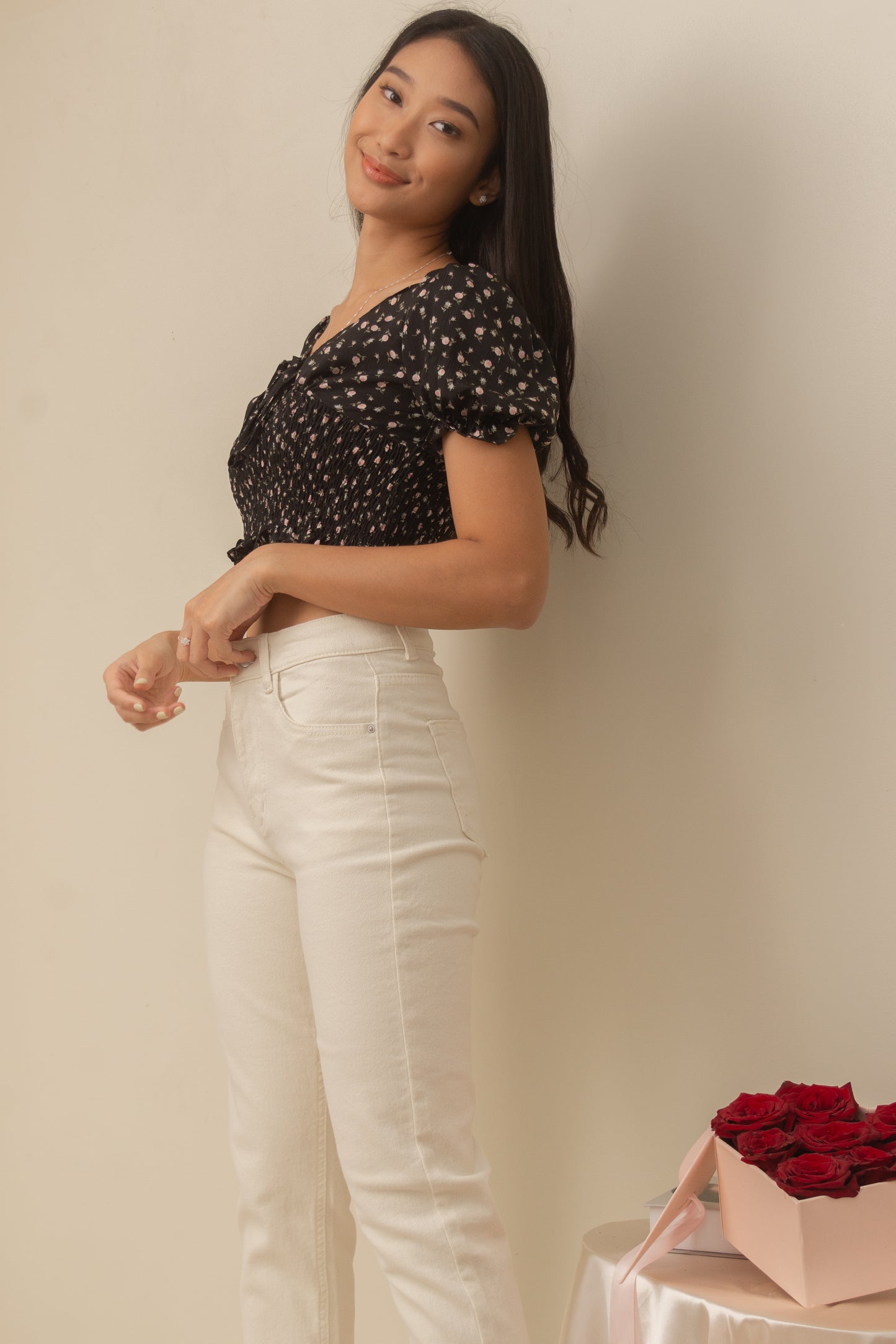 BLAKELY Puff Sleeve Top (BLACK)