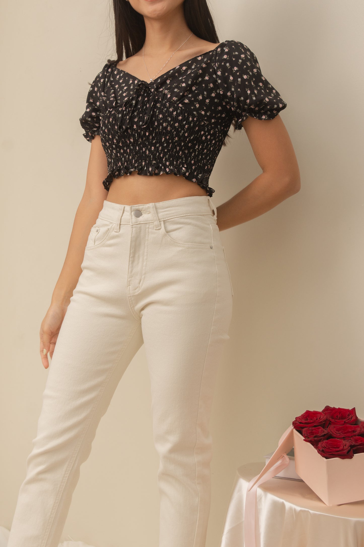 BLAKELY Puff Sleeve Top (BLACK)