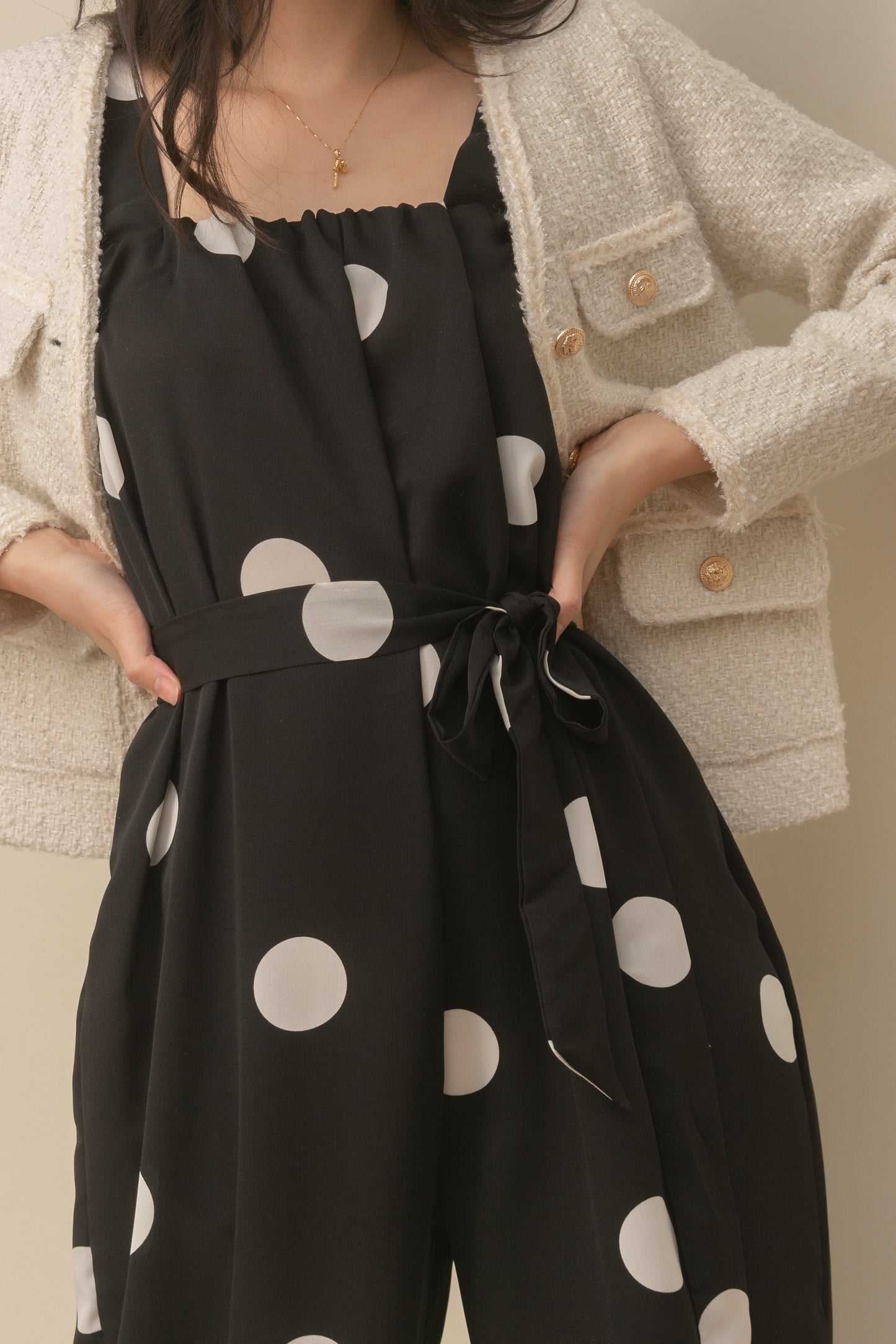 CAMILLA Dotted Jumpsuit (BLACK)