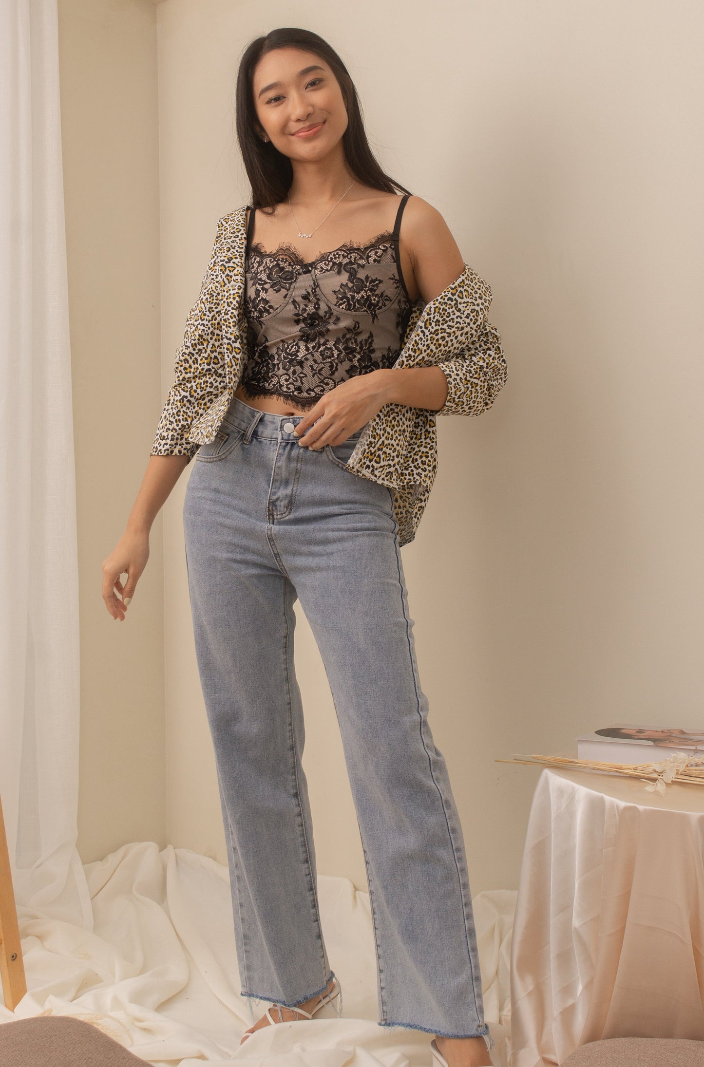 COLLIE Animal Print Jacket Cover-Up