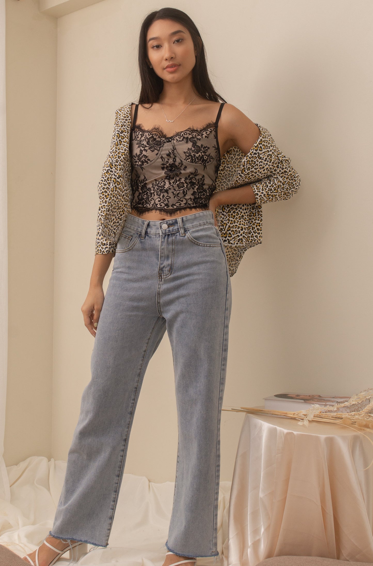 COLLIE Animal Print Jacket Cover-Up