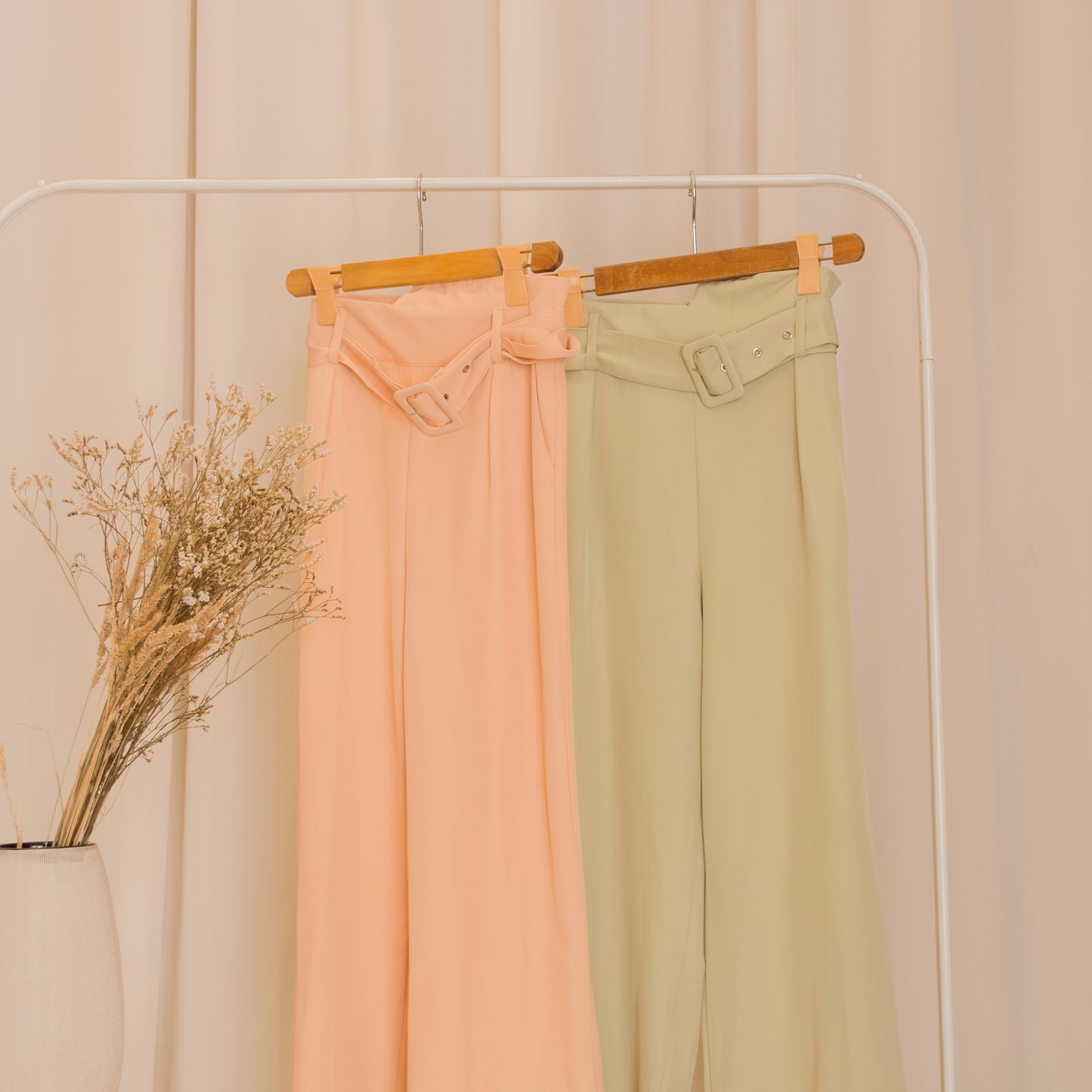 SHEIN Belted Pants - Wide Leg
