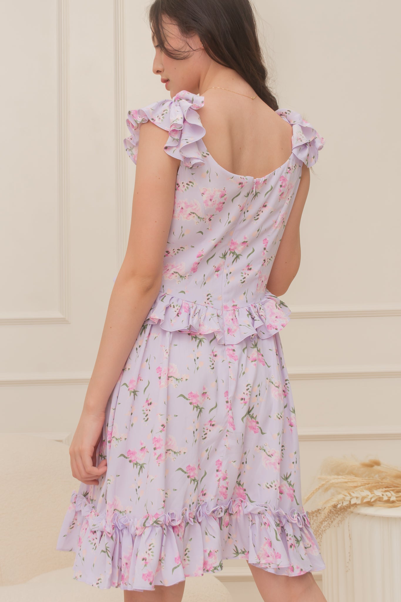 HAVANA Nights Ruffle Dress (PERIWINKLE)