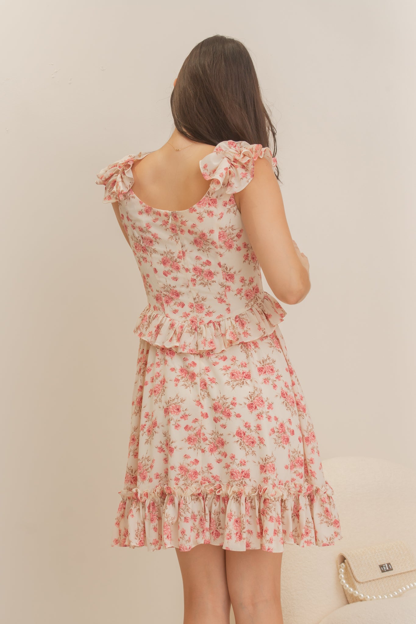 HAVANA Nights Ruffle Dress (PINK FLORAL)