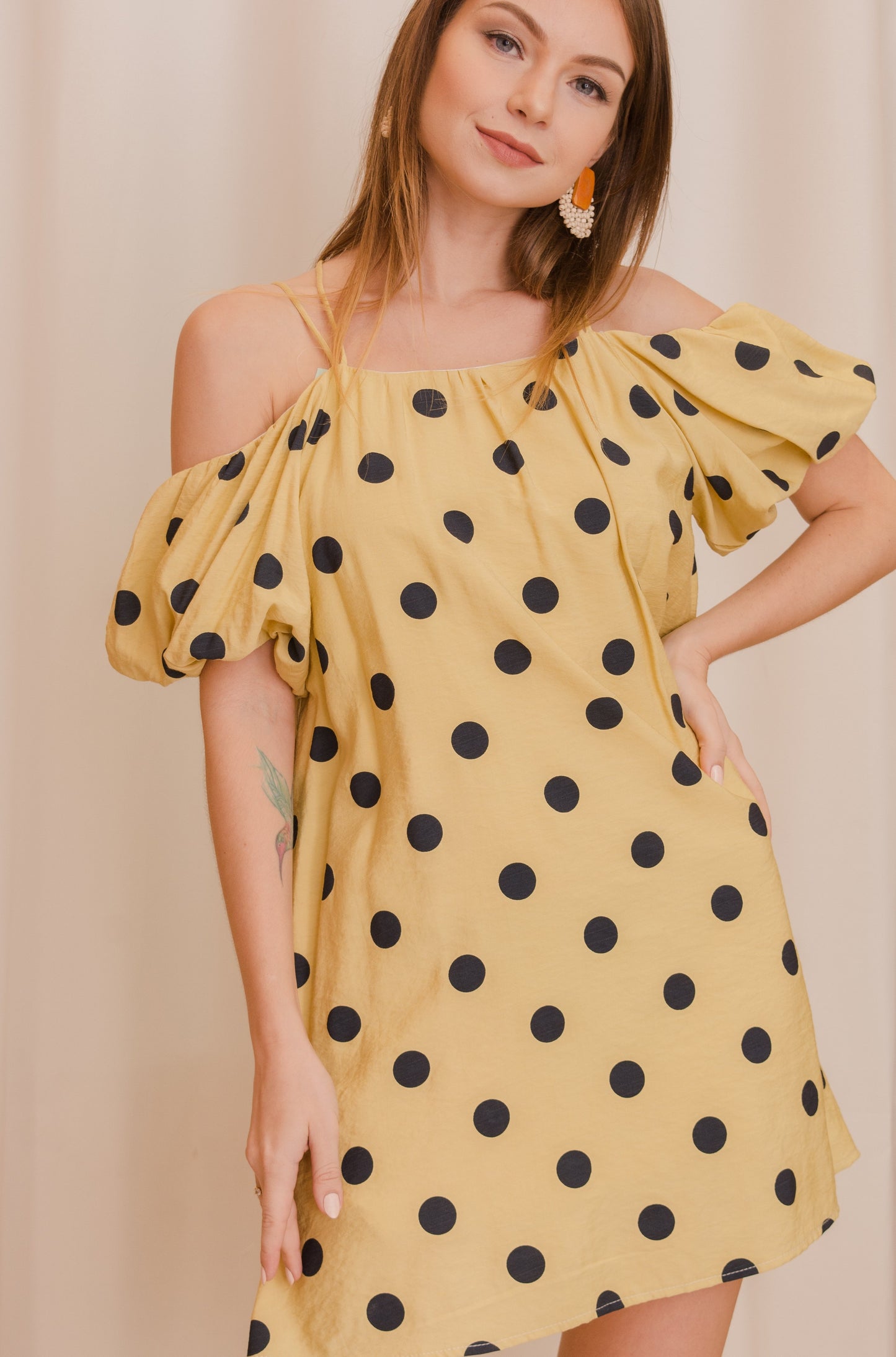 BONDI Dotted Babydoll Dress