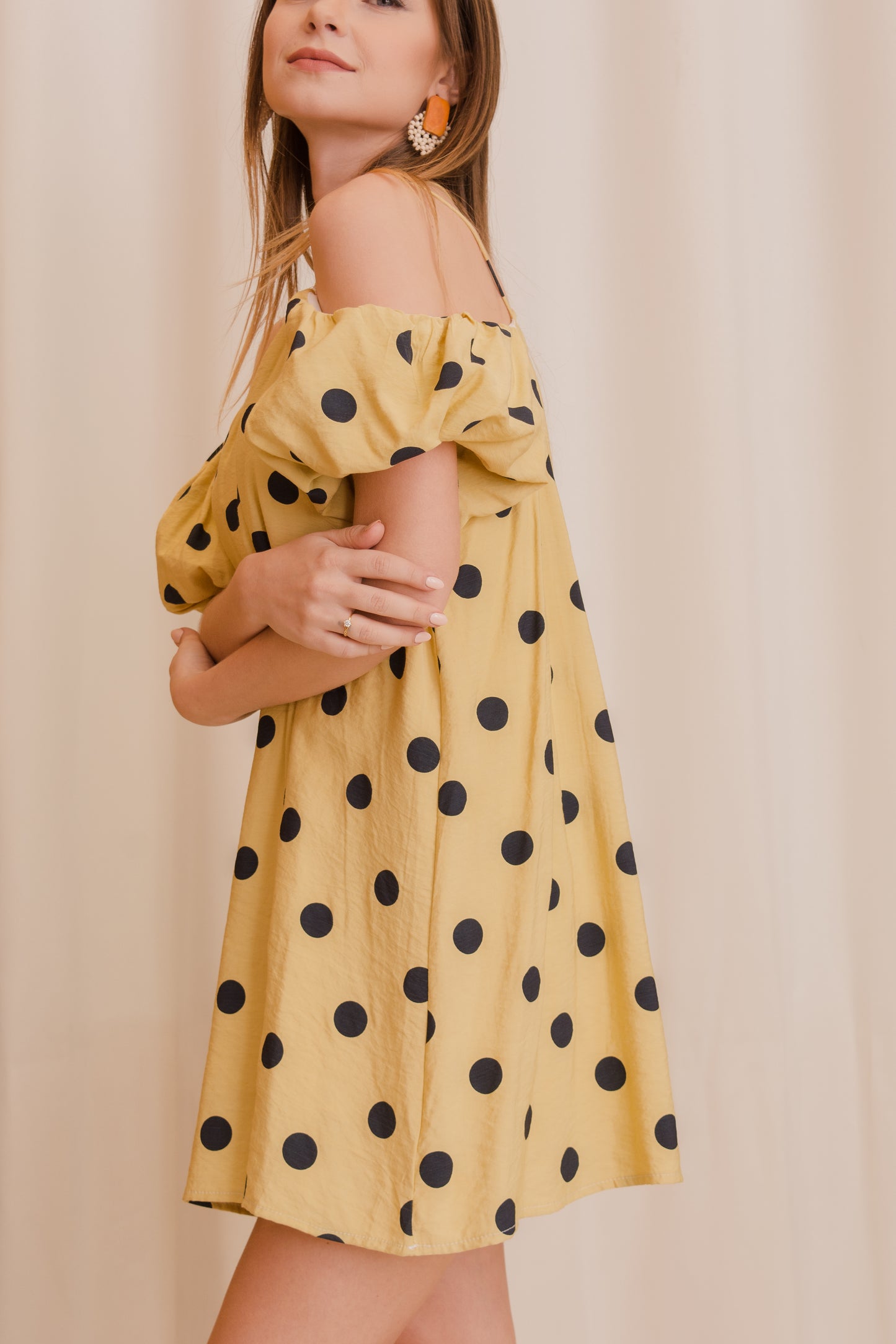 BONDI Dotted Babydoll Dress