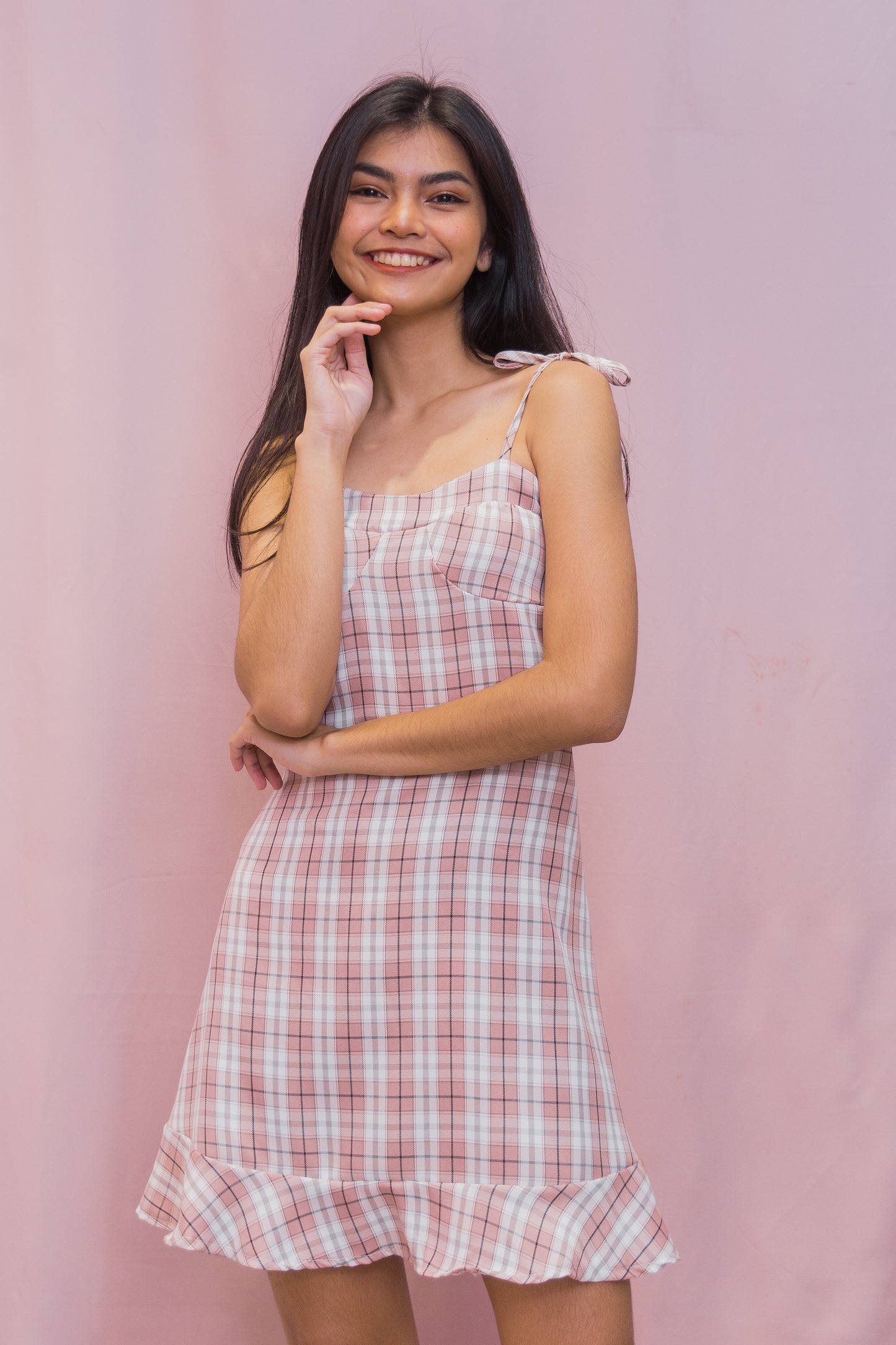 TAYLA Tartan Self Tie Dress
